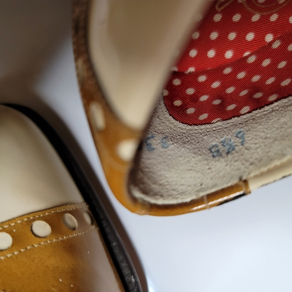 Museum Quality 1930s Patent Leather Owl face Detail pump shoe size 6.5 - Picture 16 of 16